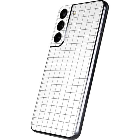White Grid Galaxy S22 Skin